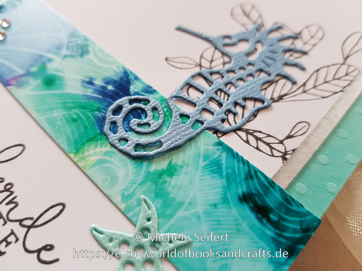 Alcohol Inks - Couture Creations - Seaside and Me - Seahorse and Starfish - Creative Depot - Steckenpferdchen - Koralle