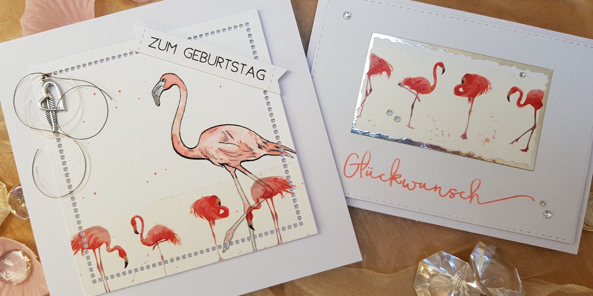 Alexandra Renke - Washi Tape - Flamingos - Steckenpferdchen - Flamingo