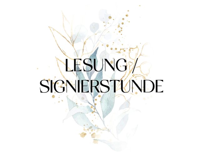 Banner – Lesung – Signierstunde