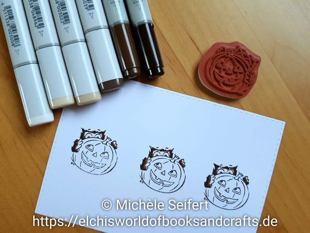 Stampin' Up! - SU - Eulenfest - Altenew - Brush Alpha - 4enScrap - Feuilles d'Eté - Halloween - Grusskarte - Eclipse-Technik