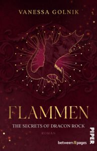 Buchcover - Flammen - The Secrets of Dracon Rock - #2 - Vanessa Golnik