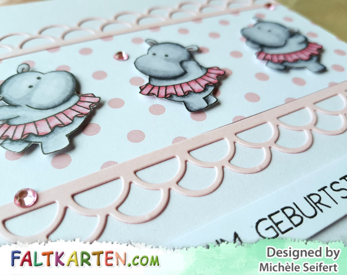 Clearly Besotted - Twinkle Toes - Copics - Geburtstagskarte - Kindergeburtstag - Faltkarten.com - babypink