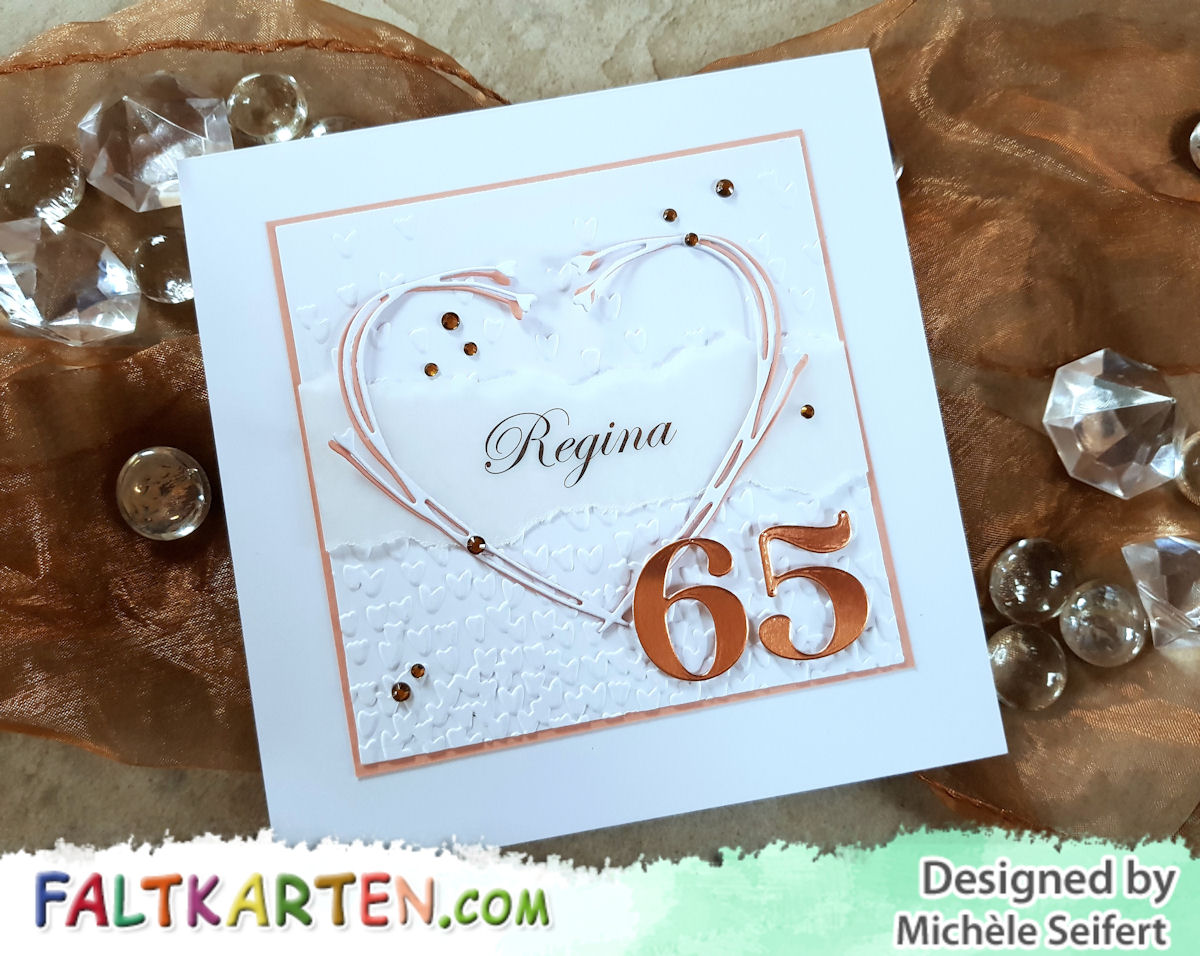 Creative Depot - Boho-Herz - Minc - Rose Gold - Stampin' Up! - Blütenregen - Geburtstagskarte - Faltkarten