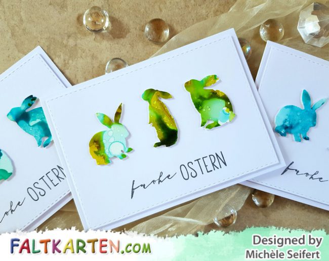 Creative Depot – Hasen Trio – Wasserzeichen 1 – 1000 Creative Depot - Hasen Trio - Alcohol Inks - Osterkarten