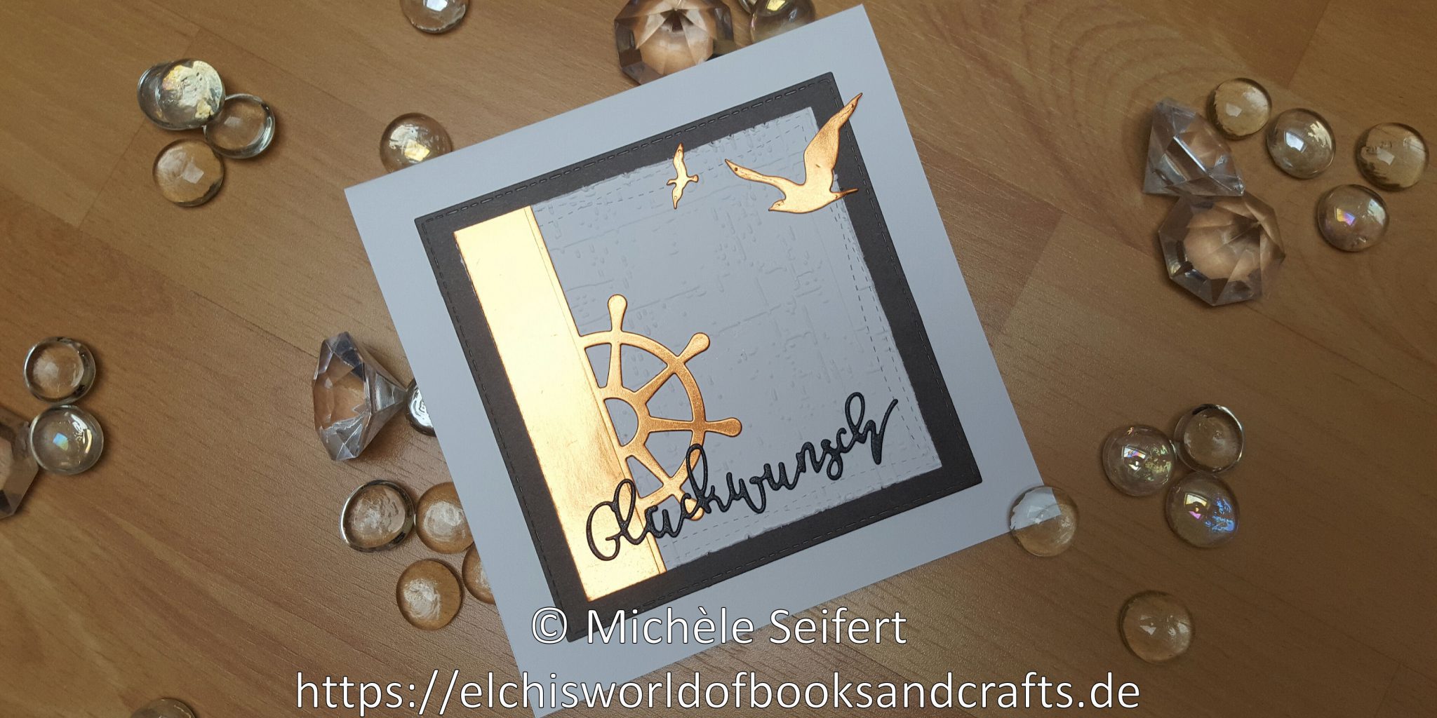 Creative Depot-Steuerrad-Seemanskarte-kupfer-Wasserzeichen