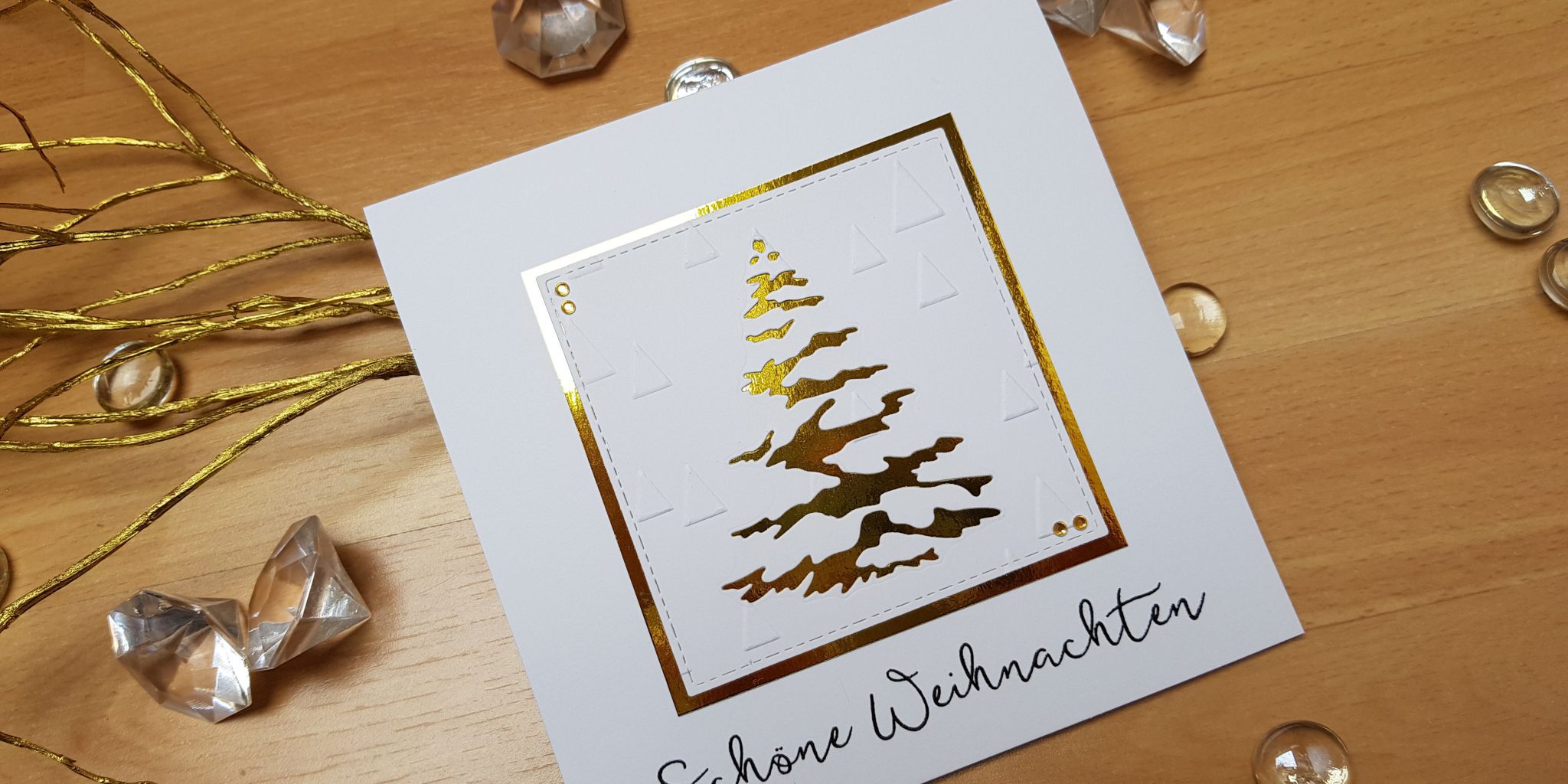 Creative Depot – Tannenbaum – weiß – gold – Wasserzeichen