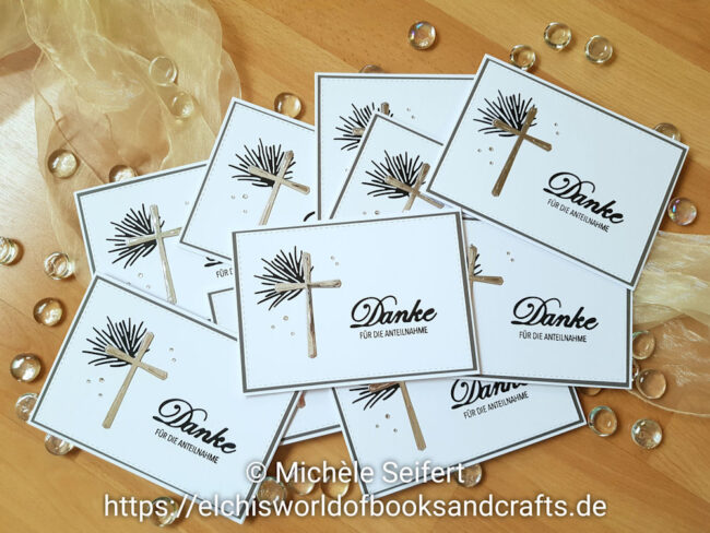Danksagungen Trauerkarte – Wasserzeichen 1 – 1000 Danksagungen Trauer - Anteilnahme - Stampin' Up! - SU - Kreuz der Hoffnung - 4enScrap - Papyrus - Kulricke - Danke - Danipeuss - Vielen Dank - Danksagungskarte