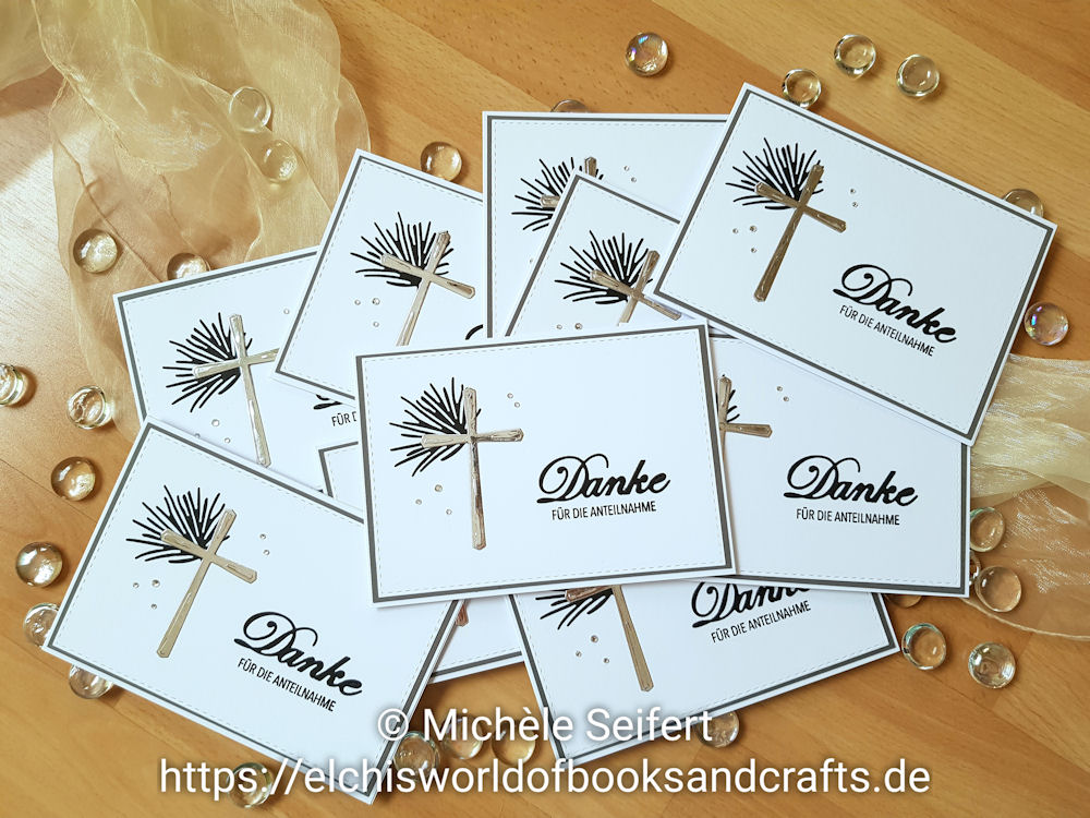 Danksagungen Trauer - Anteilnahme - Stampin' Up! - SU - Kreuz der Hoffnung - 4enScrap - Papyrus - Kulricke - Danke - Danipeuss - Vielen Dank - Danksagungskarte