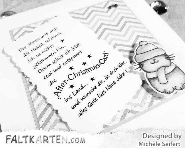 Faltkarten – After Christmas – sw – Wasserzeichen 3 – 1200 Pixel Faltkarten.com - Kuschlige Weihnachtsgrüße - Katze - Design-Papier - Happy Herbst - PP-Stamps - After Christmas Card - Copics - Neujahrsgrüße