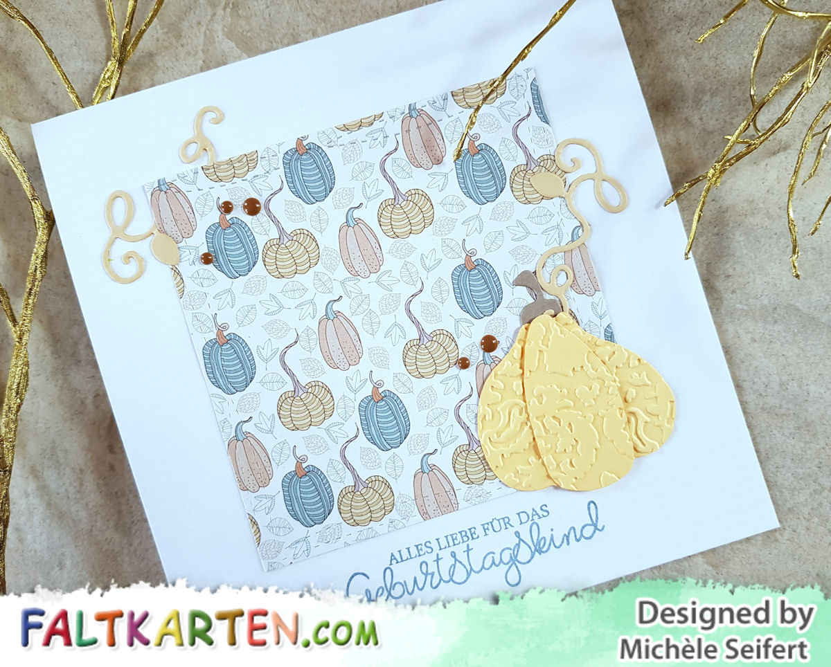 Faltkarten.com - Happy Herbst - Kürbis - Magnolia Doohickey Dies - Geburtstagskarte - Creative Depot