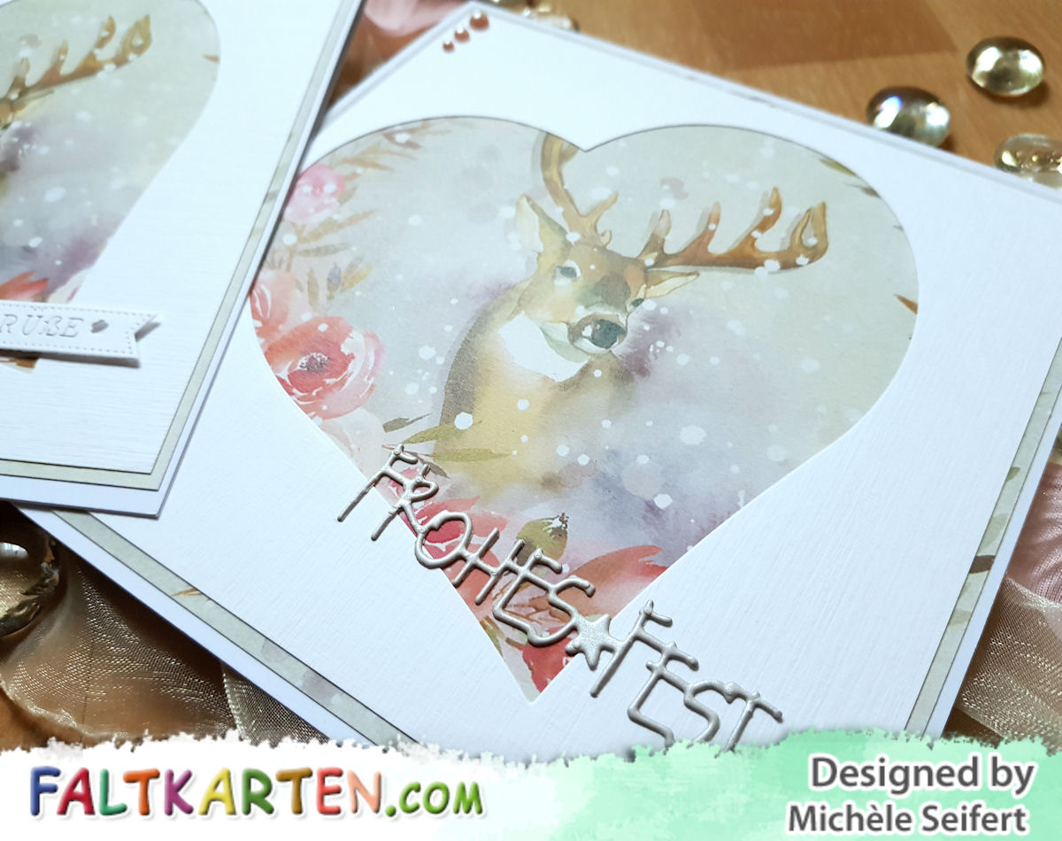 Faltkarten.com - Design-Papier - Zauberwald - Hirsch - Charlie und Paulchen - Banner - Weihnachtskarte