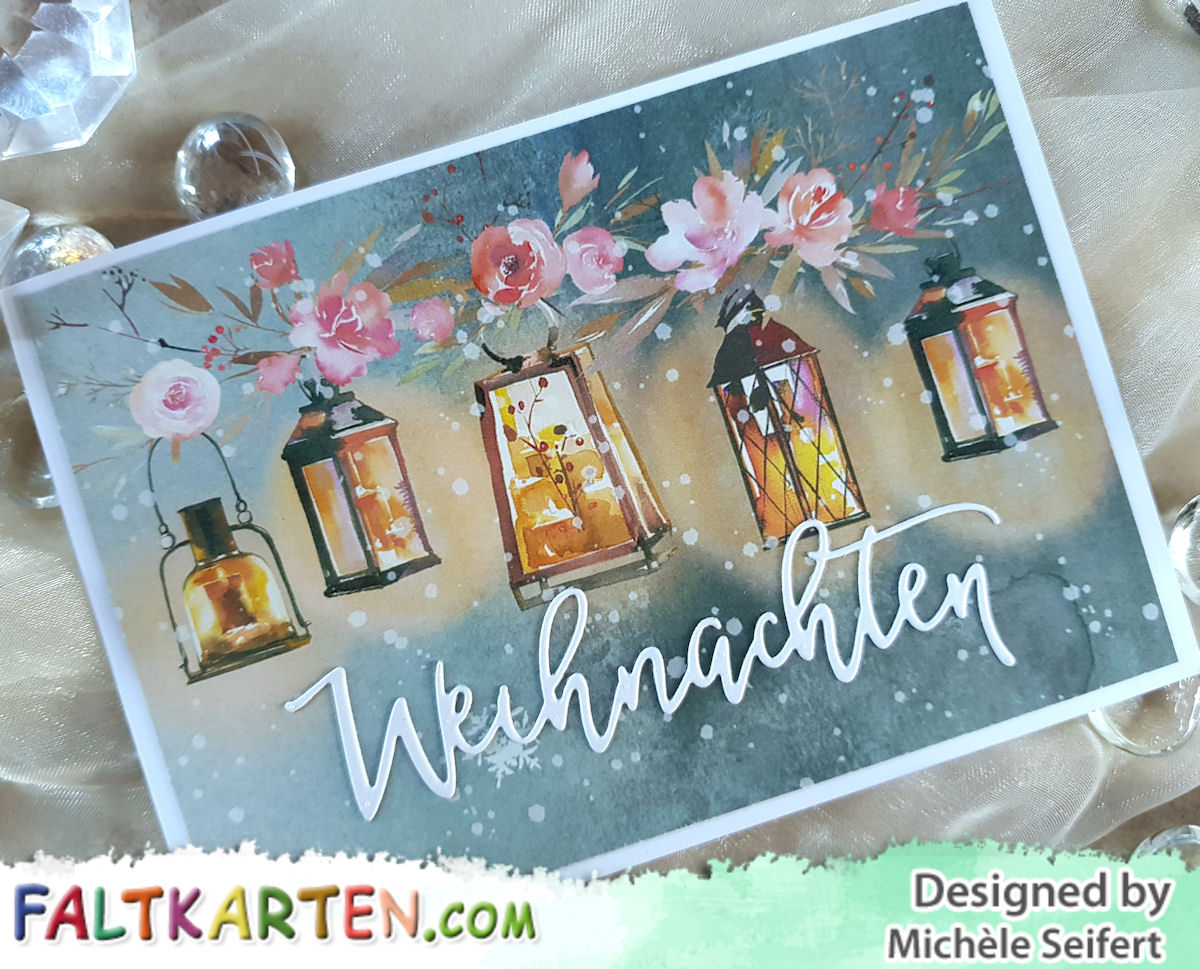 Faltkarten.com - Design-Papier - Zauberwald - Laternen - Creative Depot - Weihnachten - Karte