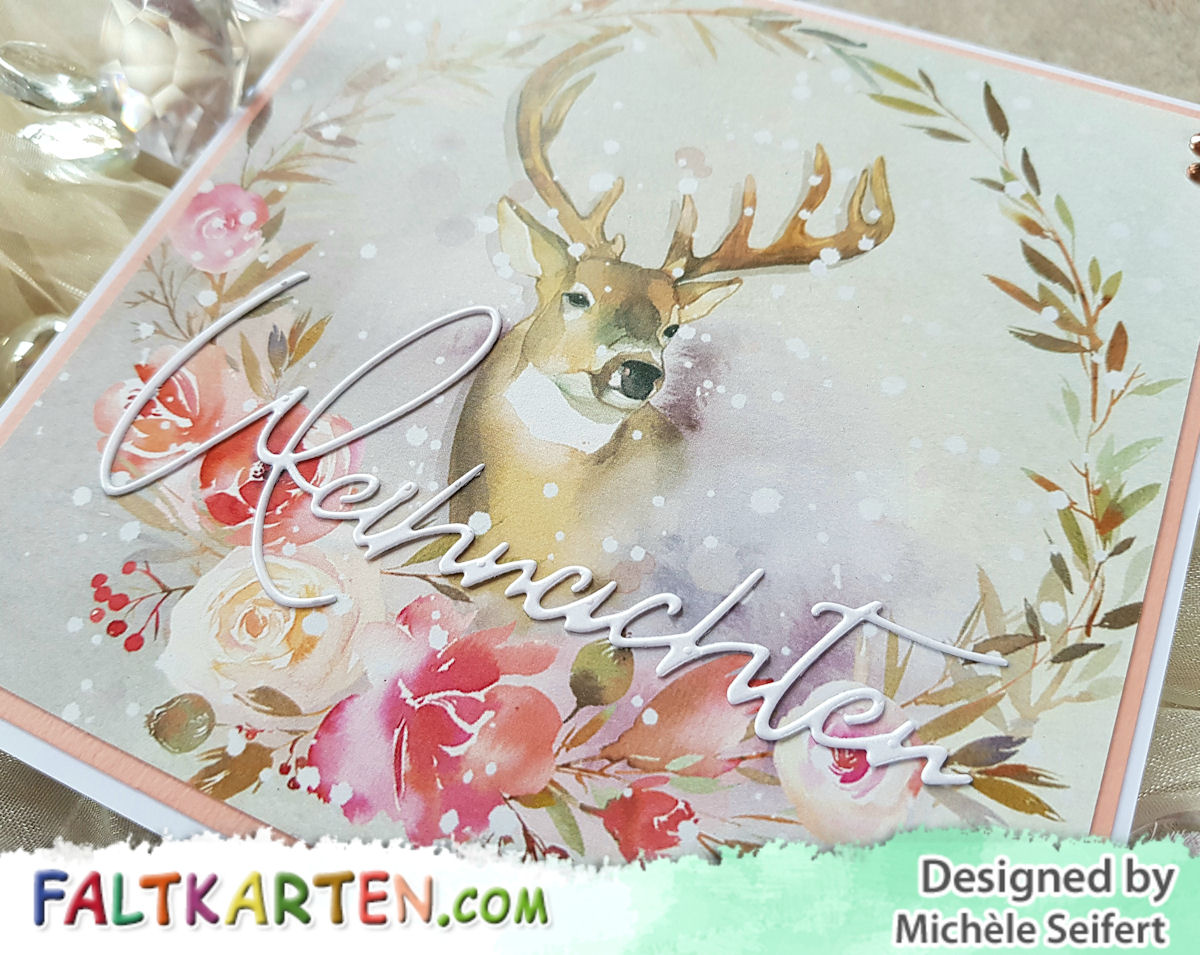 Faltkarten.com - Design-Papier - Zauberwald - Hirsch - Creative Depot - Weihnachten - Karte