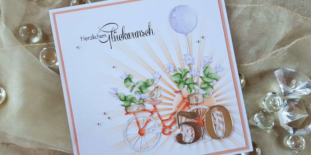 Beemybear - Herzlichen Glückwunsch - Geburtstagskarte - Fahrradkarte - Silhouette Schneidedatei - Vintage Bike – by Tommy and Tilly Paper Design