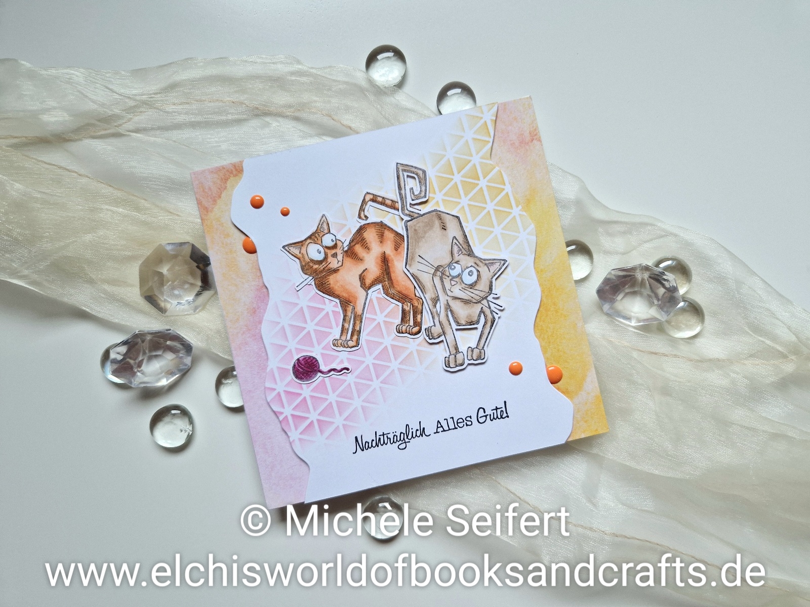 Geburtstagskarte - Crazy Cats - nachträglich - #1 - verkleinert