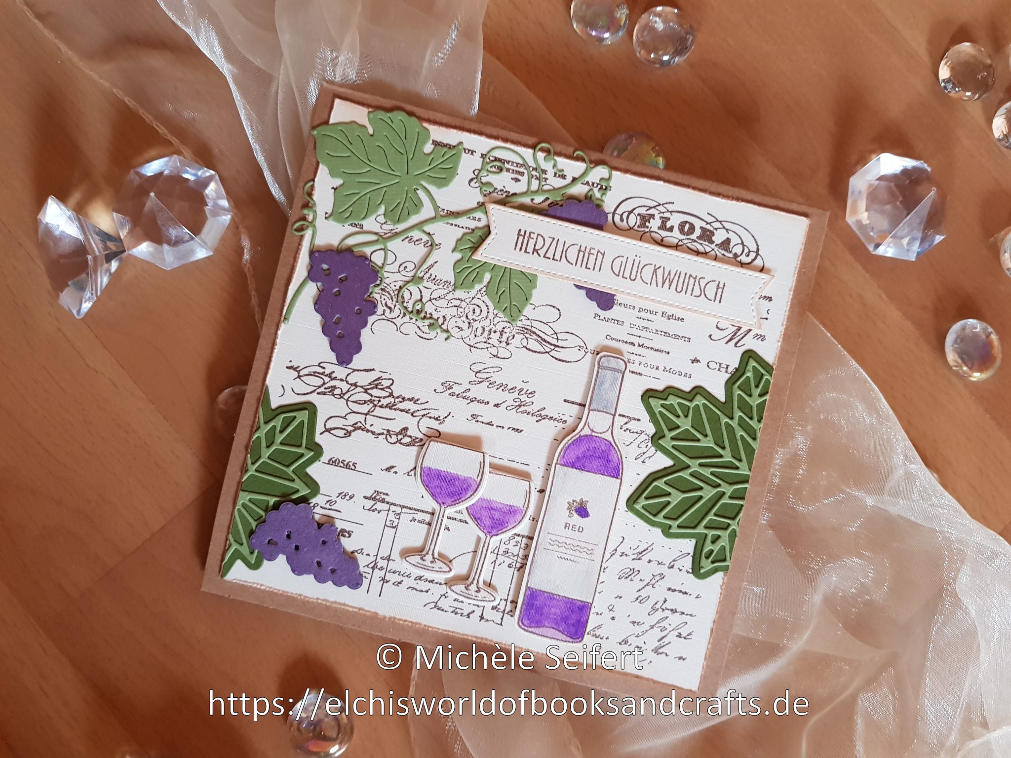 Geburtstagskarte – Wein – Wasserzeichen