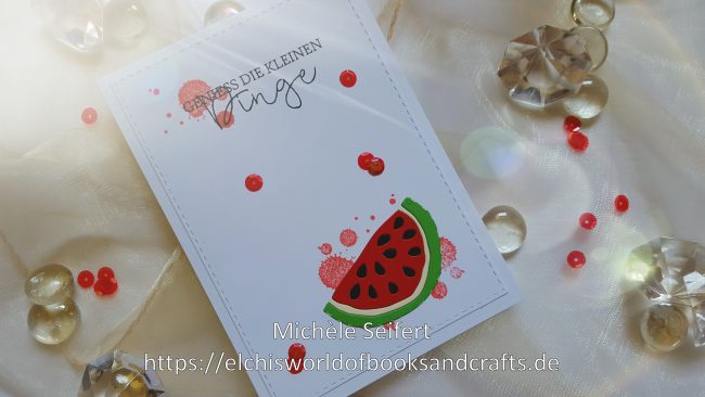 Grußkarte – Wassermelone – mit Wasserzeichen