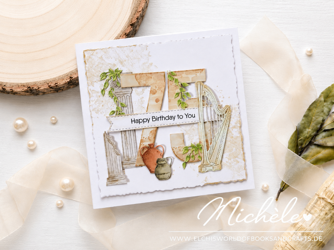 Gummiapan - 75 Geburtstag - Säulen - Krüge - bearbeitet - #1 - verkleinert