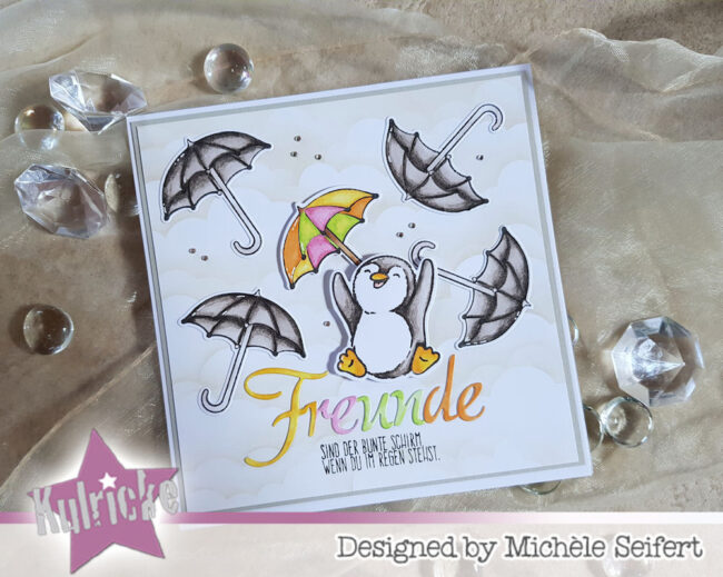 Kulricke – Felix Schirm – Elchi 1 – 1000 Kulricke - Hurra Felix - Regenschirm - Create A Smile - Freunde wie Du - Grusskarte - Freundschaft