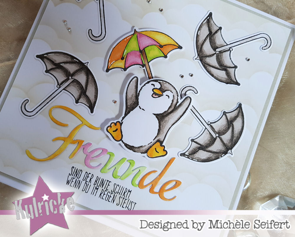 Kulricke - Hurra Felix - Regenschirm - Create A Smile - Freunde wie Du - Grusskarte - Freundschaft
