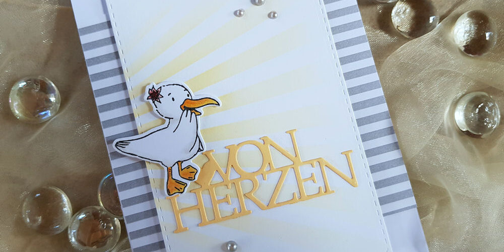 Kulricke - Möve - Mundart - Von Herzen - MFT - Ray of Light - Grußkarte - maritim