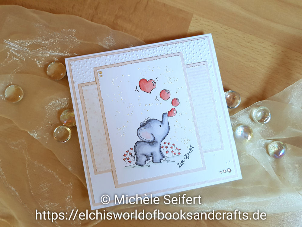 LOTV - Lili of the Valley - Blowing Bubbles - Super Striker - Babykarte - Babycard - Geburtstagskarte - Birthdaycard