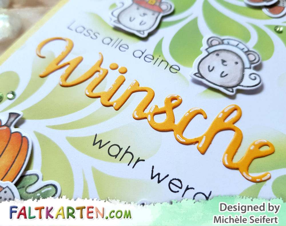 Lawn Fawn - Thankful Mice - MFT - Fall Friends - Karten-Kunst - Riesige beste Wünsche - Grusskarte