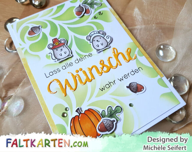 Lawn Fawn - Thankful Mice - MFT - Fall Friends - Karten-Kunst - Riesige beste Wünsche - Grusskarte