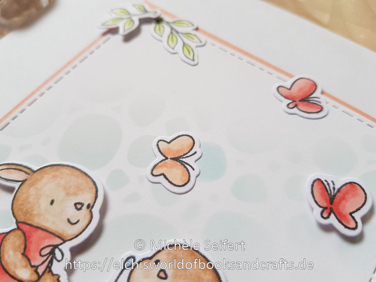 MFT - Bubble over with Joy - Adorable Elephants - Tweet Friends - Creative Depot - Geschwungene Grüße - Klassisch - Altenew - Flowing Drops - Craft Emotions - Water Bellen - Distress Oxide - Kartino Cardstock - Copics - Geburtstagskarte - Mädchen - 2ter Geburtstag