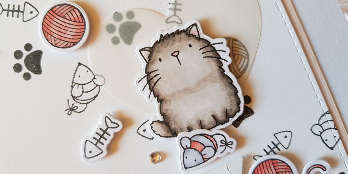 MFT - Cool Cat - I Knead You - Birthdaycard - Geburtstagskarte - Katze - Copics