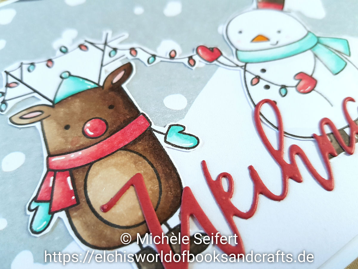 MFT - Festive Friends - Copics - Weihnachtskarte