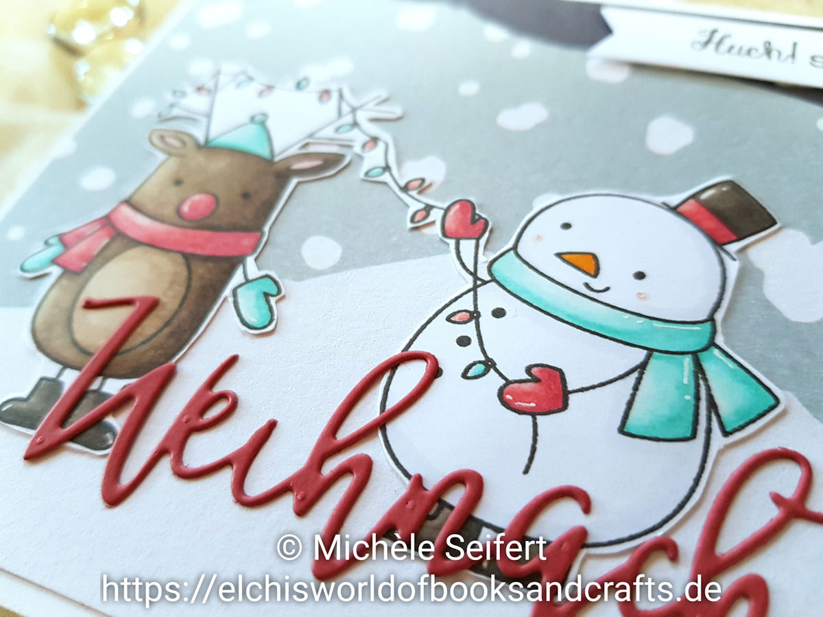 MFT - Festive Friends - Copics - Weihnachtskarte