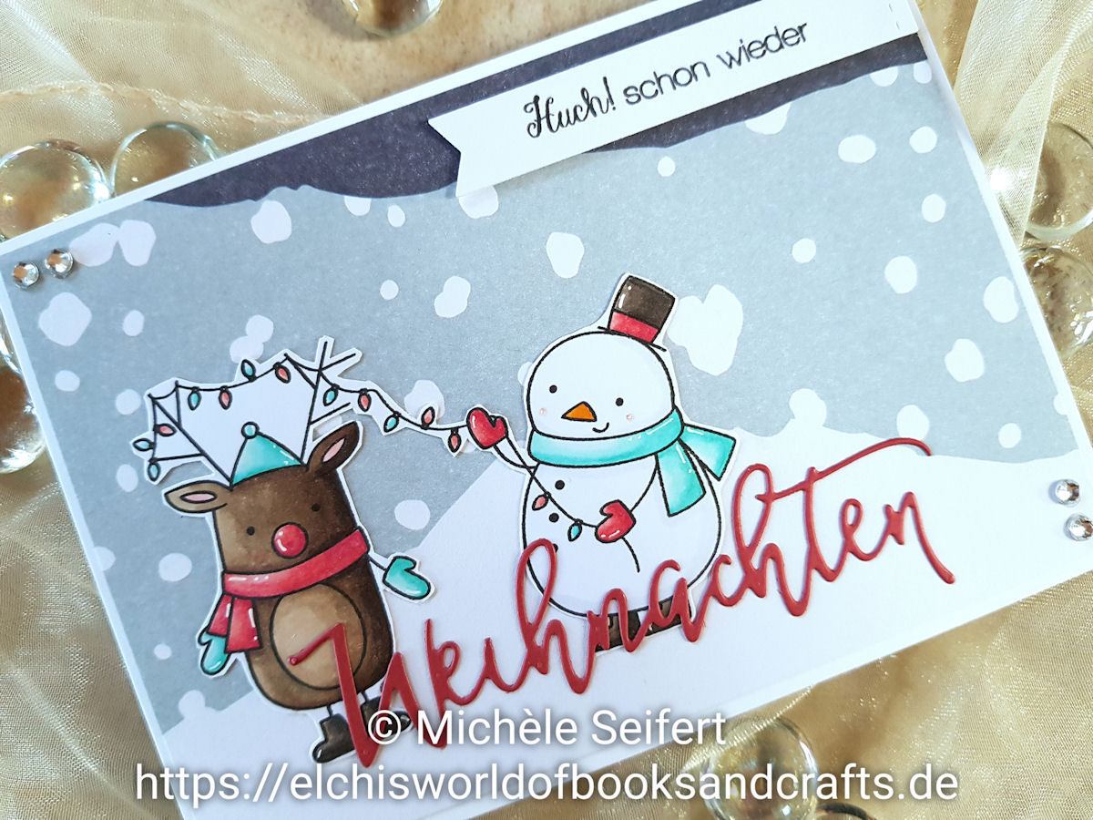 MFT - Festive Friends - Copics - Weihnachtskarte