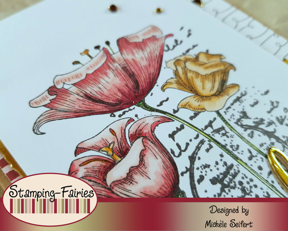 My Favorite Things - MFT - Fine Lined Floral - 4enScrap - Fonds Texte - Die-Namics - Hello - Grusskarte