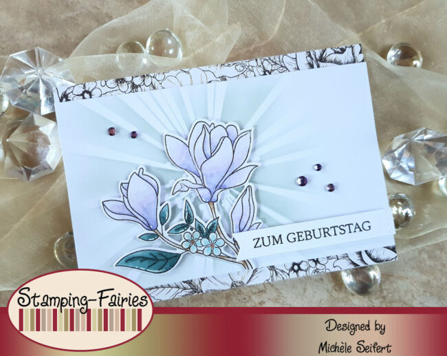 MFT – Floral Focus – violett – Elchi 1 – 1000 My Favorite Things - MFT - Floral Focus - Geburtstagskarte - Birthday Card