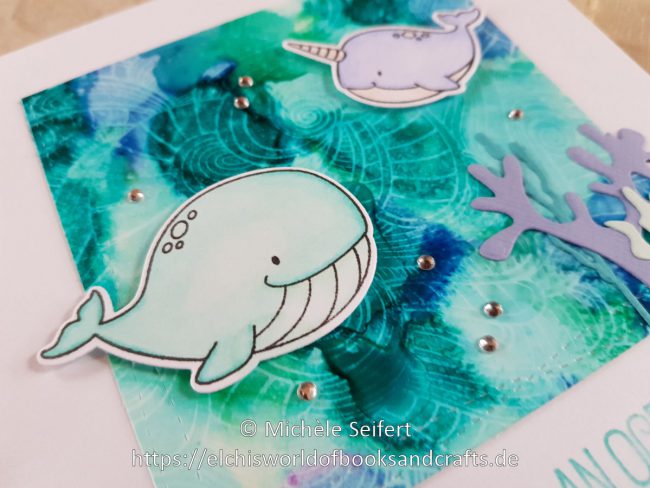 MFT - Friends with Fins - Wavy Coloring Book - Alcohol Inks - Craft Emotions - Seaweed - Coral