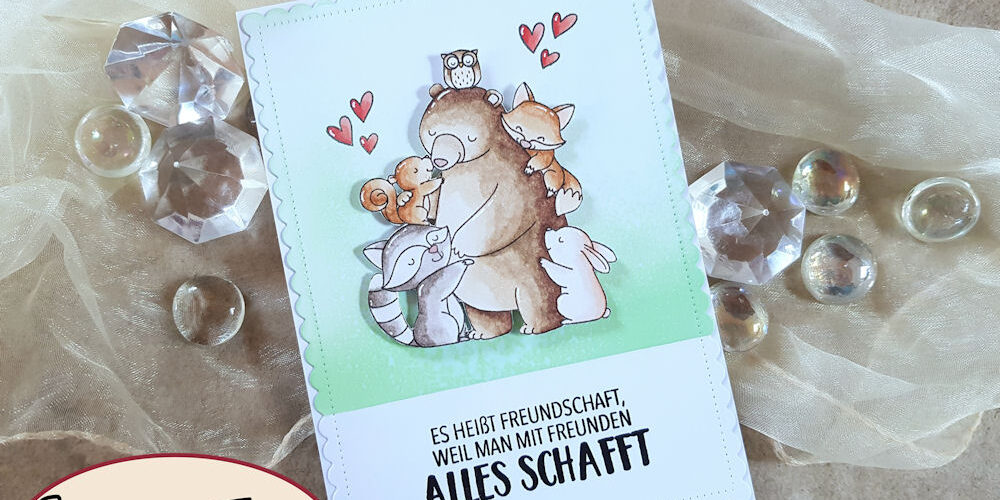 MFT – Hug it out – Elchi 1 – 1000 My Favorite Things - MFT - Hug It Out - DaniPeuss - Folg deinem Herzen - Freundschaft - Grusskarte
