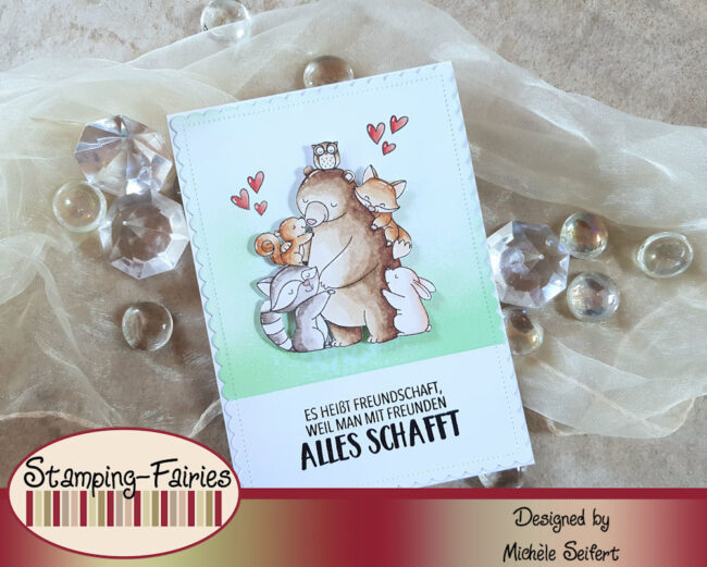 MFT – Hug it out – Elchi 1 – 1000 My Favorite Things - MFT - Hug It Out - DaniPeuss - Folg deinem Herzen - Freundschaft - Grusskarte