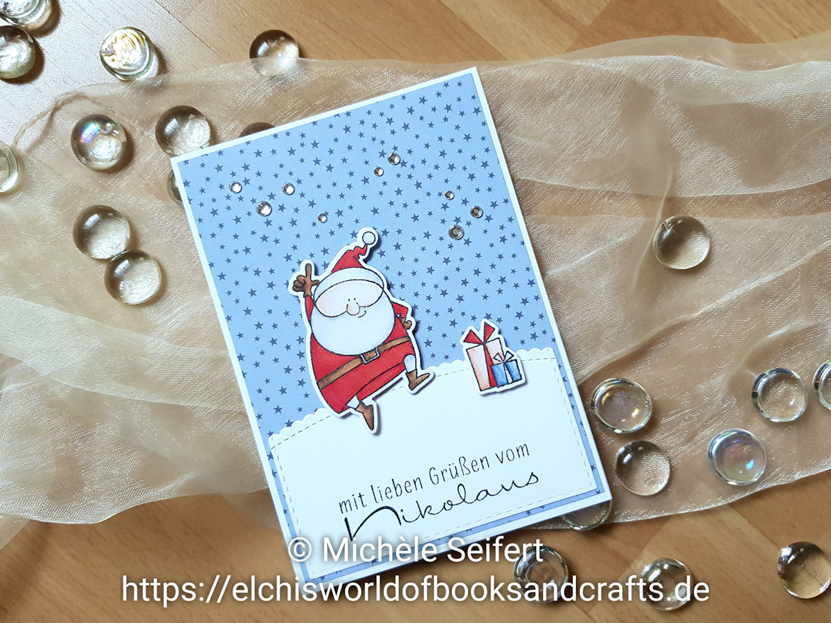 My Favorite Things - MFT - Jingle All the Way - Dini Design - Nikolaus - Weihnachtsmann - Weihnachtskarte - Copics