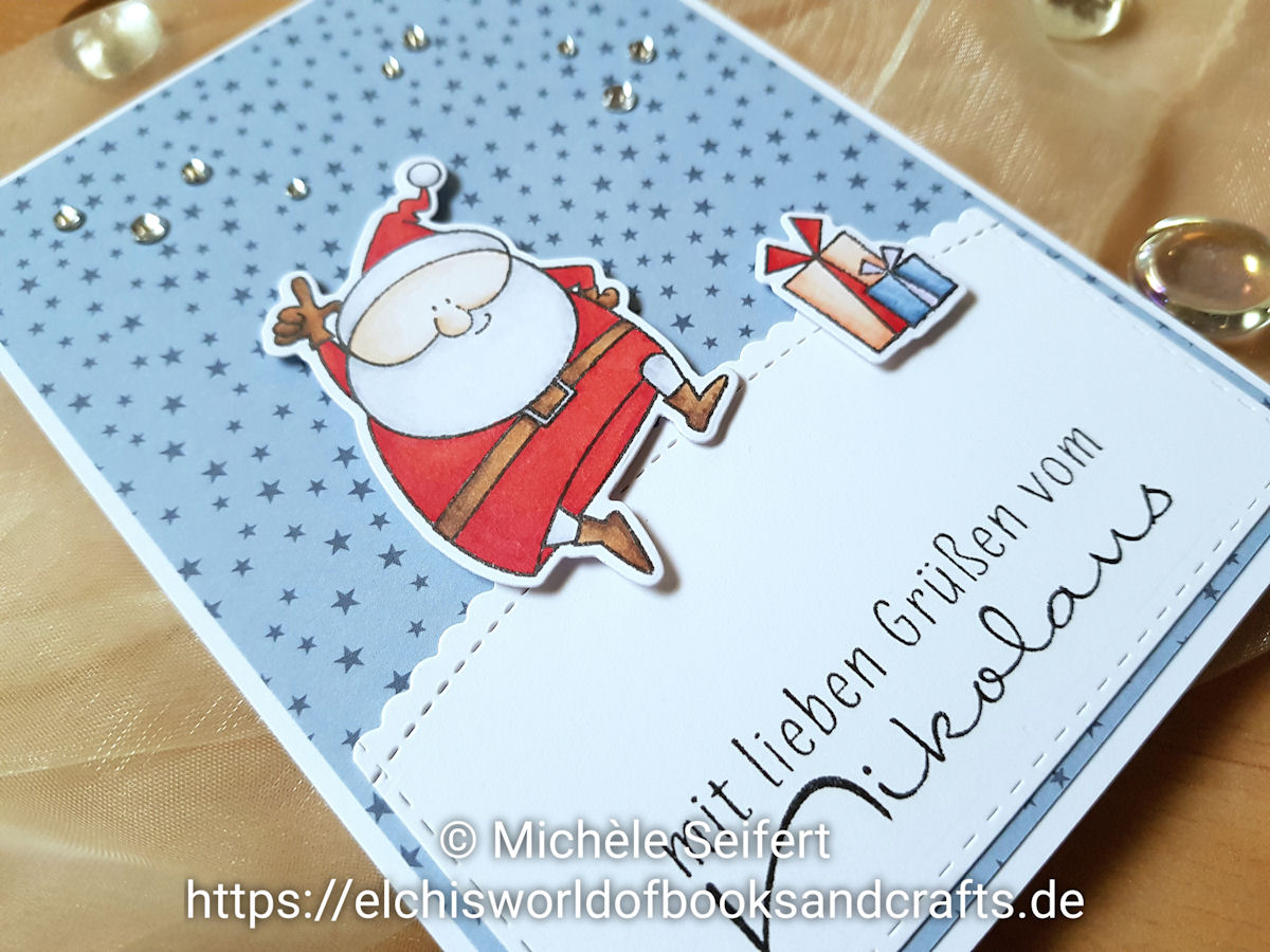 My Favorite Things - MFT - Jingle All the Way - Dini Design - Nikolaus - Weihnachtsmann - Weihnachtskarte - Copics