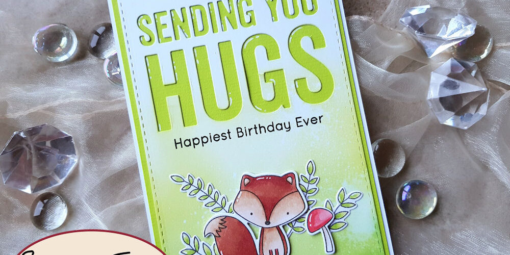 MFT – Lets Curl Up – Birthday Hugs – Elchi 1 – 1000 MFT - My Favorite Things - Let's Curl Up - Die-Namics - Sending You Hugs - Geburtstagskarte - Birthday Card