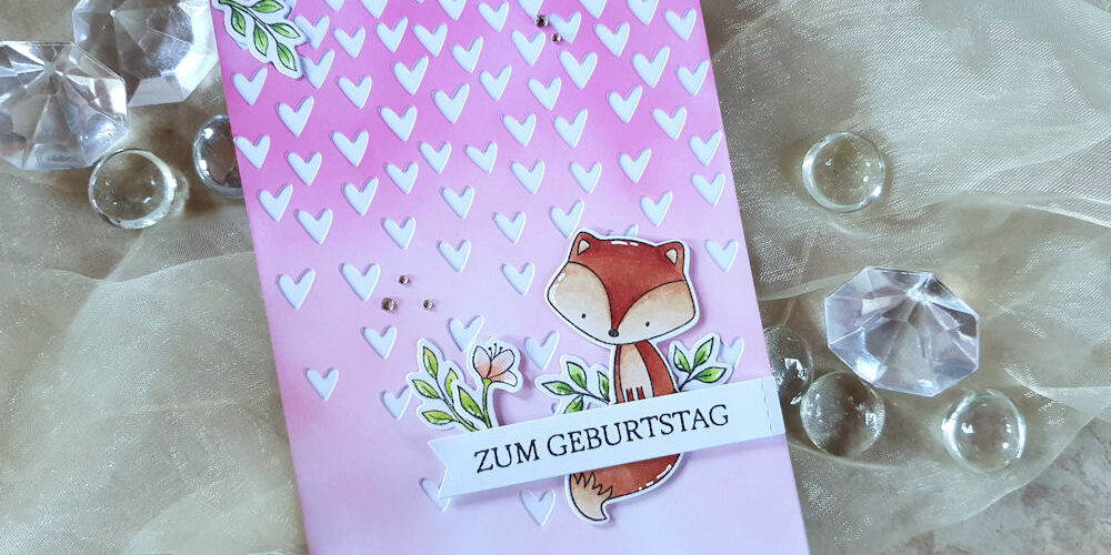 My Favorite Things - MFT - Let's Curl Up - Tweet Friends - Sizzix - Falling Hearts - Geburtstagskarte - Birthday Card