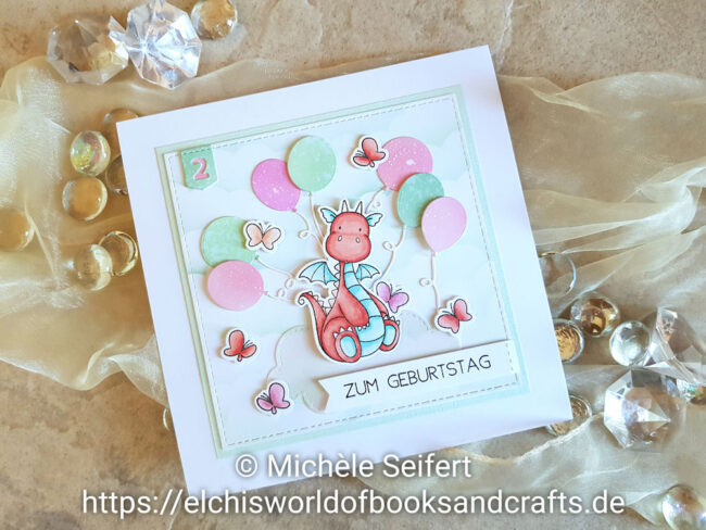 MFT – Magical Dragons – Balloons – Wasserzeichen 1 – 1000 MFT - My Favorite Things - Magical Dragons - Bundle of Balloons - Clouds - Geburtstagskarte - Birthdaycard