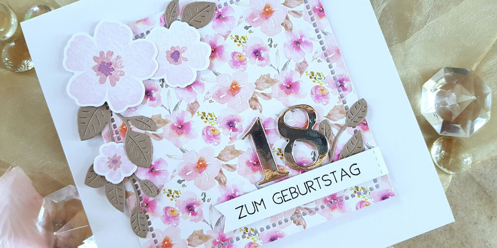 MFT - My Favorite Things - Pressed Flowers - 4enScrap - Feuillage de printemps - Geburtstagskarte - Birthday Card