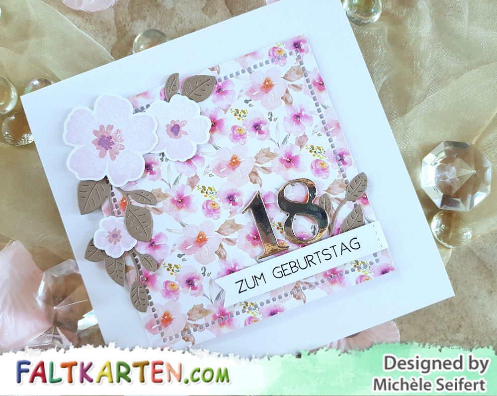 MFT - My Favorite Things - Pressed Flowers - 4enScrap - Feuillage de printemps - Geburtstagskarte - Birthday Card