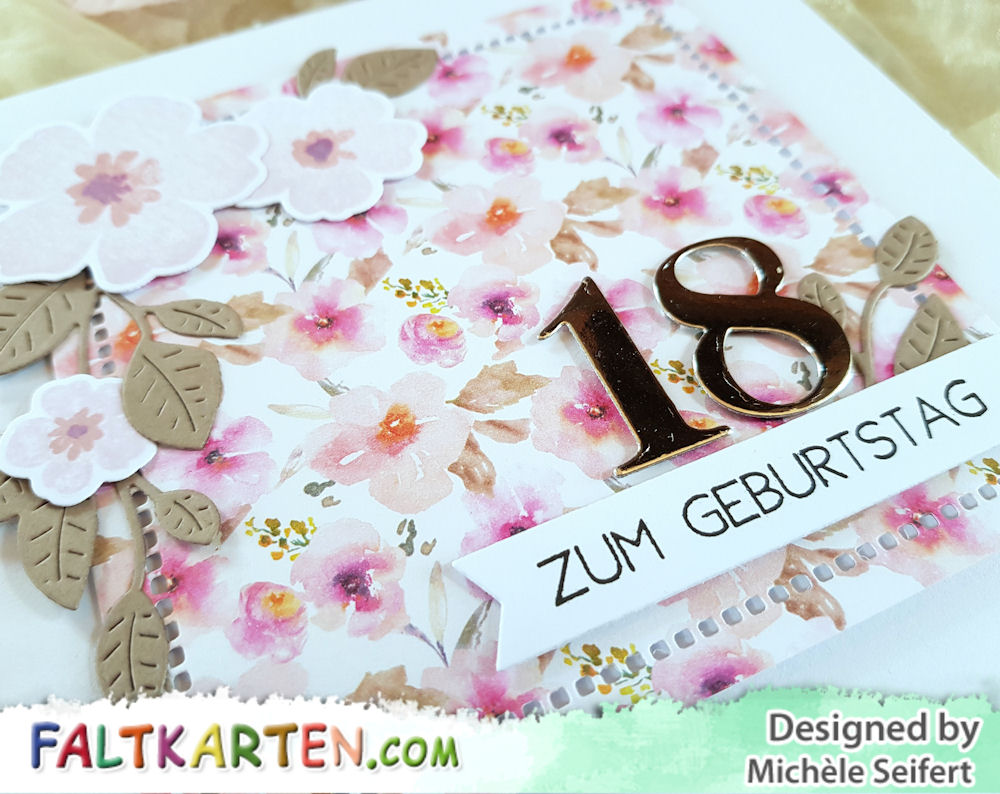 MFT - My Favorite Things - Pressed Flowers - 4enScrap - Feuillage de printemps - Geburtstagskarte - Birthday Card