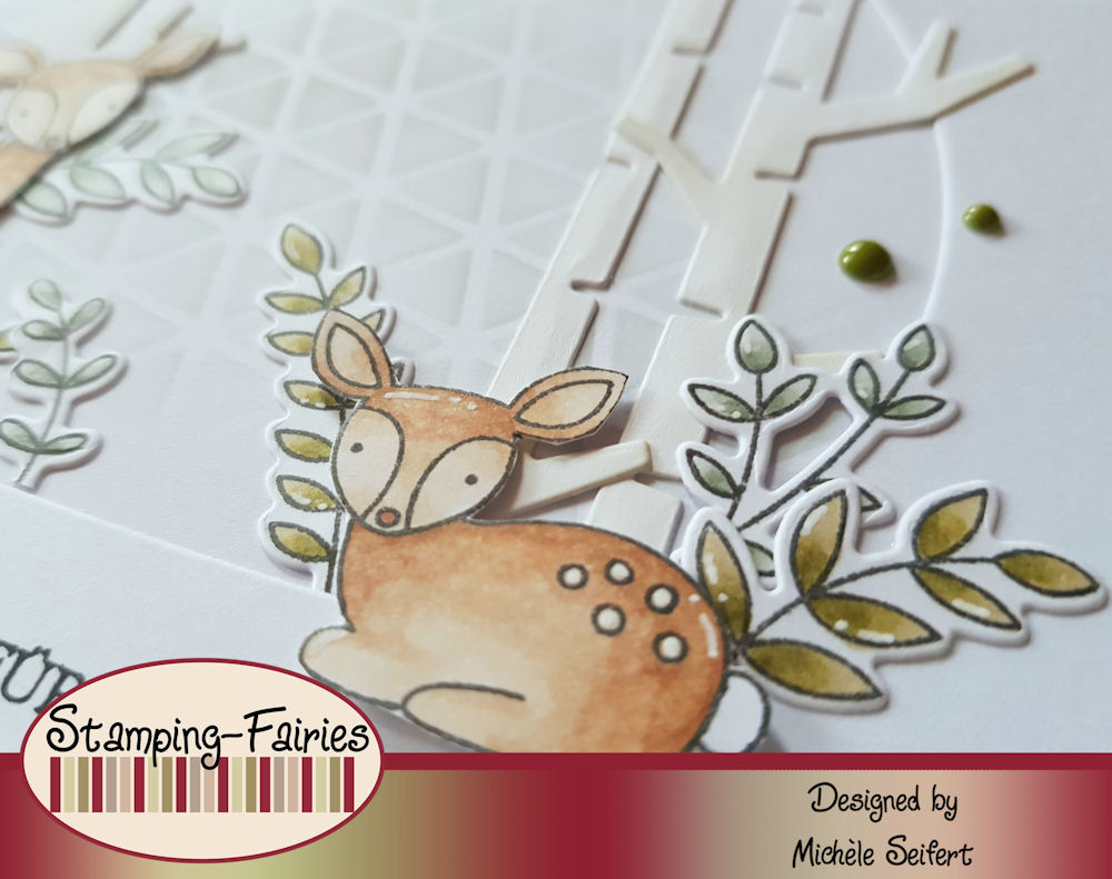 My Favorite Things - MFT - So Very Fawned Of You - Let's Curl Up - Die-Namics - Birch Trees - Creative Depot - Geschwungene Grüße Klassisch - Geburtstagskarte - Birthday Card