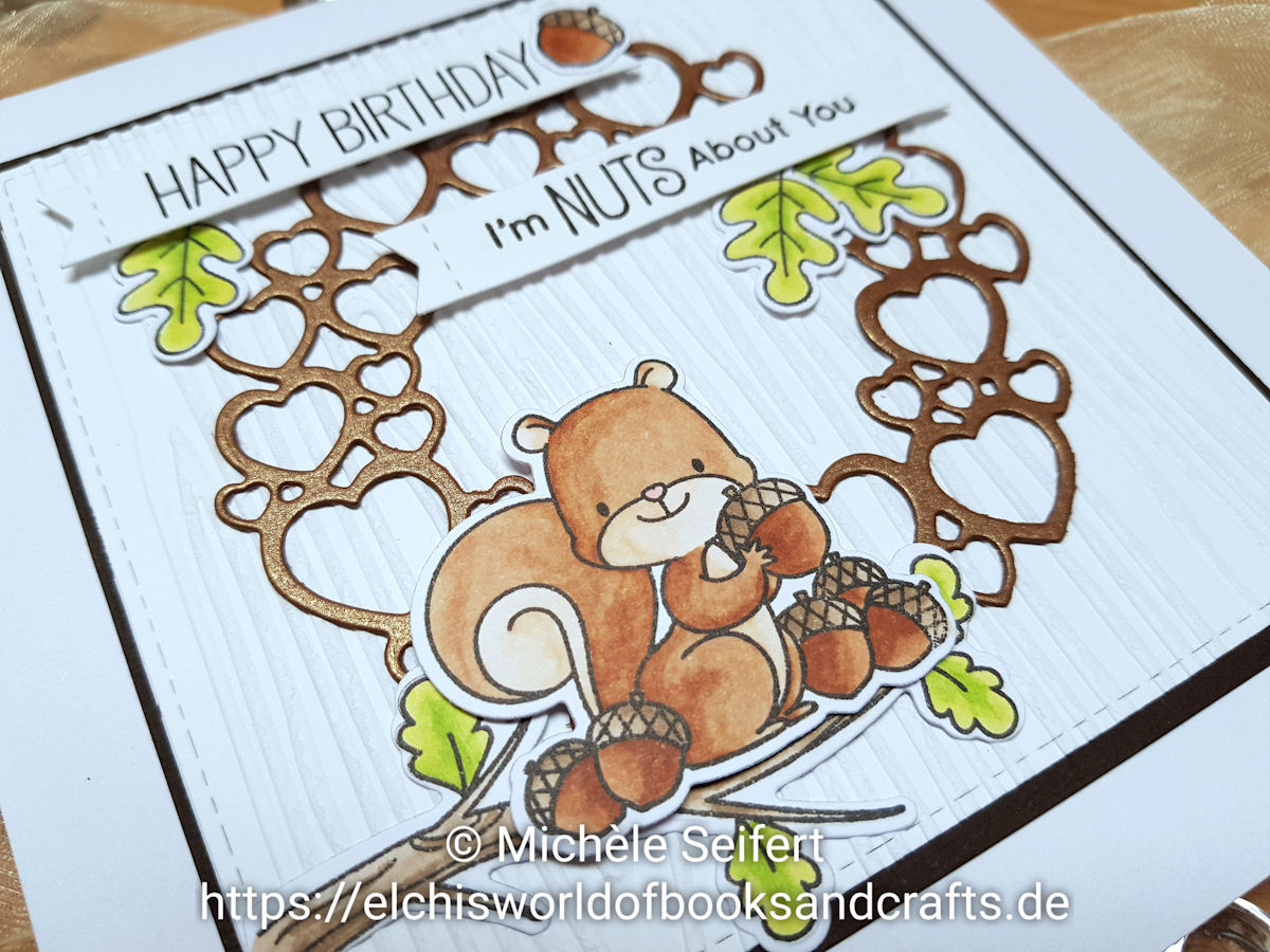 My Favorite Things - MFT - Squirrels - Eichhörnchen - Geburtstagskarte - Birthdaycard - Copics