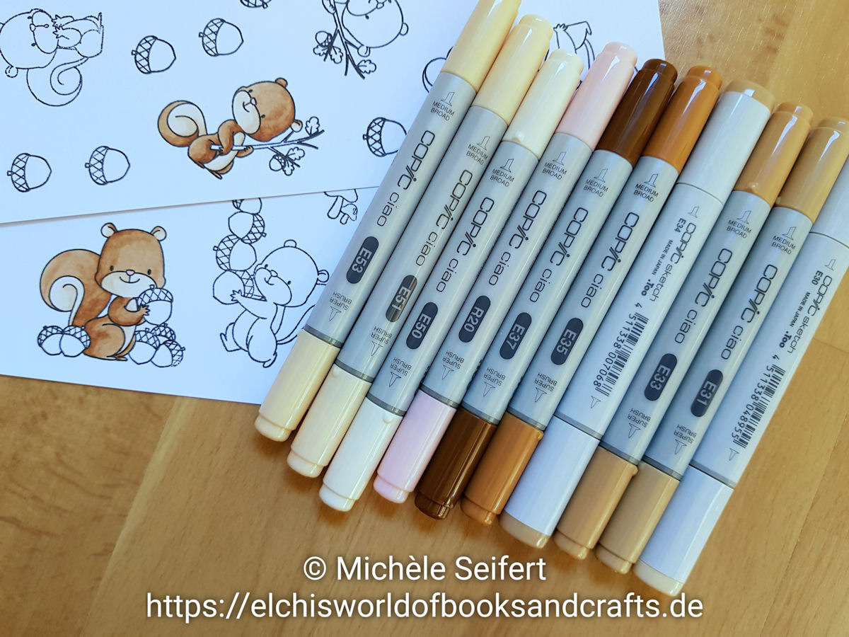 My Favorite Things - MFT - Squirrels - Eichhörnchen - Geburtstagskarte - Birthdaycard - Copics