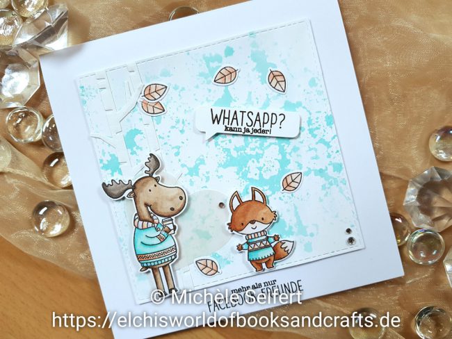 MFT – Sweater Weather in the Woods – Wasserzeichen 2 – 1200 Pixel MFT - My Favorite Things - Sweater Weather in the Woods - Elch - Fuchs - Birch Trees - Create A Smile - Copics - Grußkarte